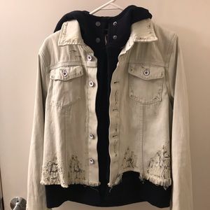 Free People distressed Denim Jacket